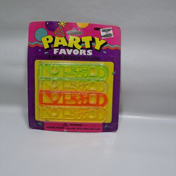 Party Favors Stencil Rulers Plastic Multicolor Birthday Pinata Stocking Stuffers - Picture 1 of 10